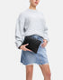 Tully Black Soft Leather Clutch