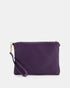 Tully Purple Soft Leather Clutch