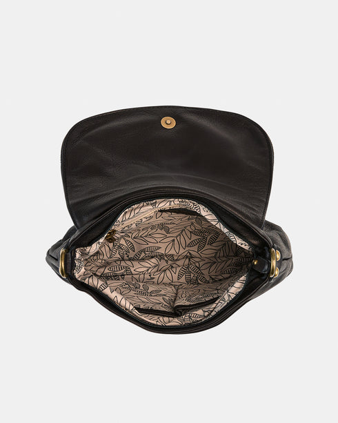 Vasarino Black - Soft Leather Crossbody Bag