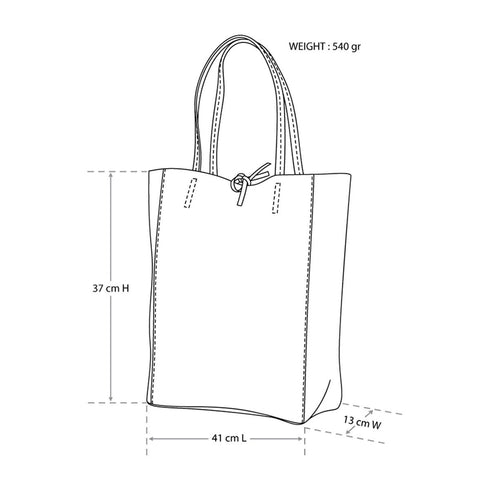 Monica White - Soft Leather Shopper