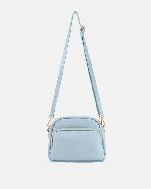 Aria Leather Crossbody Bag in Black